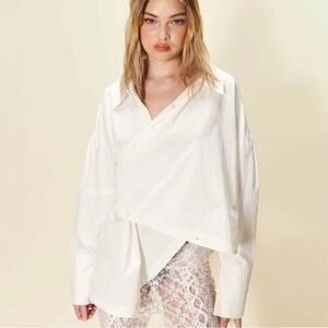House of Sunny The Artist's Way Shirt in Ivory Sail Size US 4, Small, UK8